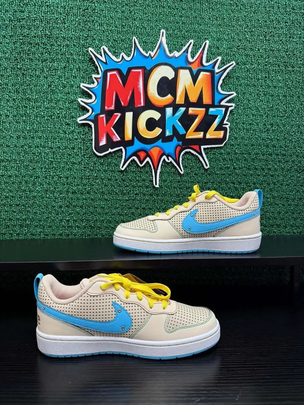 Nike Court Borough Low Recraft GS Sandrift/Baltic Blue Youth Size 6/7.5W